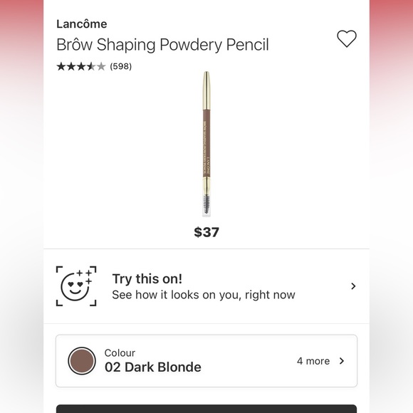 Lancôme Brow Shaping Powdery Pencil - 02 Dark Blonde - Picture 4 of 4